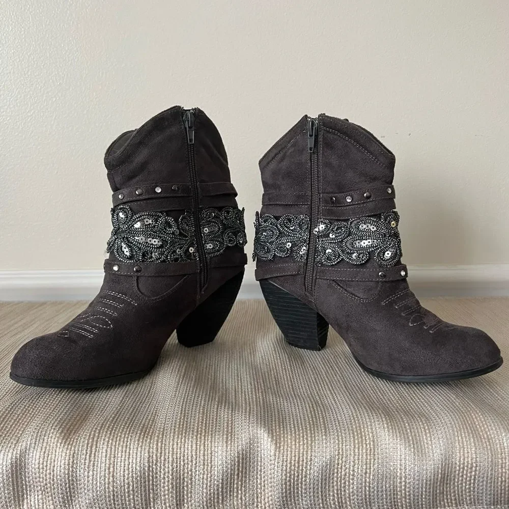 Not Rated Women's Midas Ankle Bootie Grey Sz 7.5 women - Picture 13 of 16